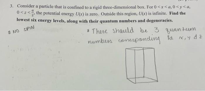 Solved 3. Consider a particle that is confined to a rigid | Chegg.com