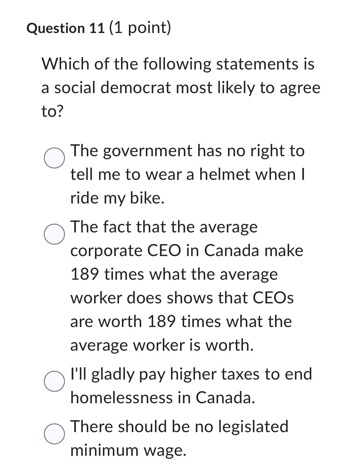 Solved Question 11 (1 ﻿point)Which of the following | Chegg.com