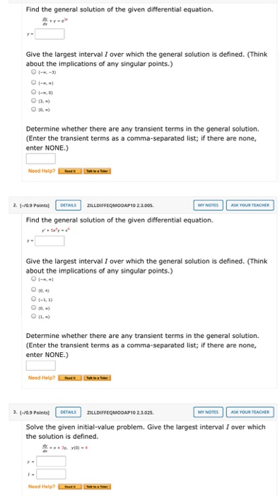 Solved Find the general solution of the given differential | Chegg.com