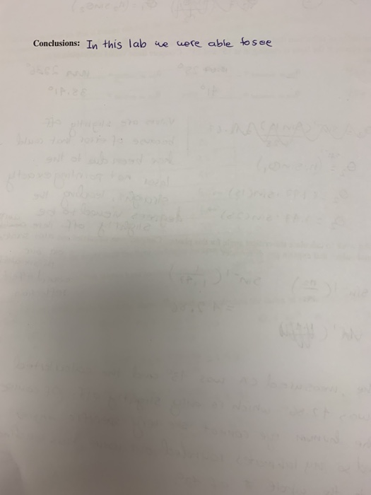 Refraction Lab Just CONCLUSION of findings, as well