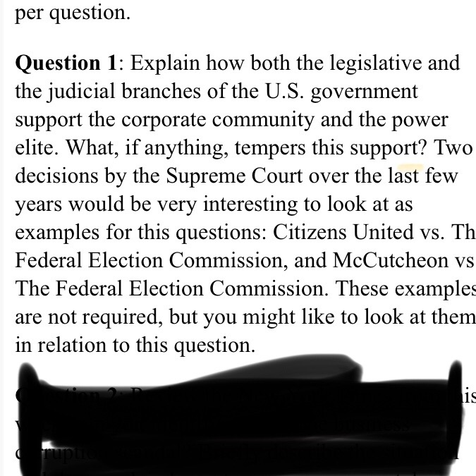 per question. Question 1 Explain how both the