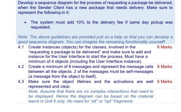 Solved Develop a sequence diagram for the process of | Chegg.com