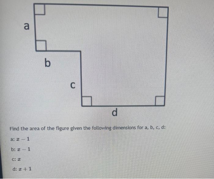 Find The Area Of The Figure Given The Following | Chegg.com