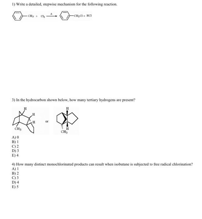 Solved 1) Write A Detailed, Stepwise Mechanism For The | Chegg.com