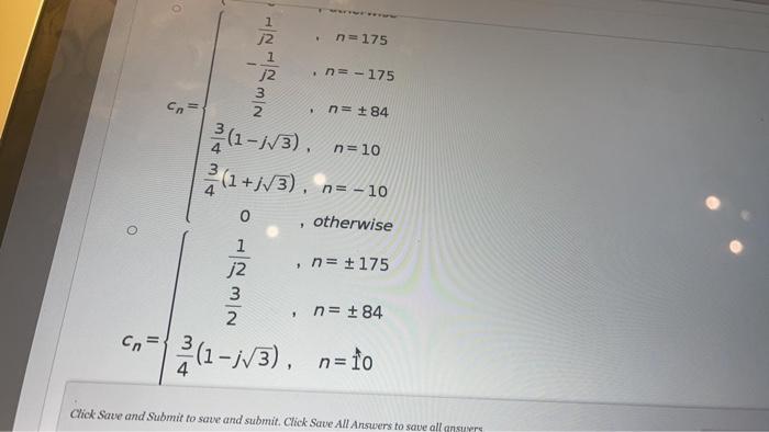 Solved Find The Fourier Series Coefficients C Of The Com Chegg Com