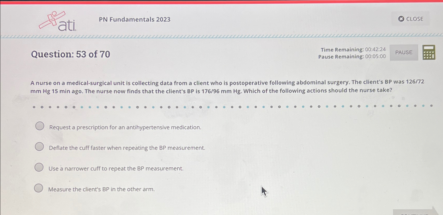 Solved PN Fundamentals 2023CLOSEQuestion: 53 ﻿of 70Time | Chegg.com