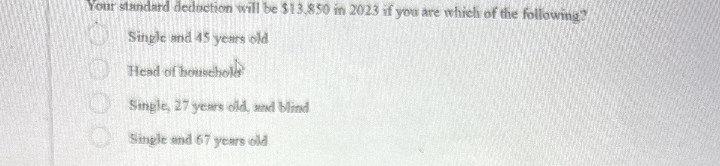Solved Your standard deduction will be 13,850 ﻿in 2023 ﻿if
