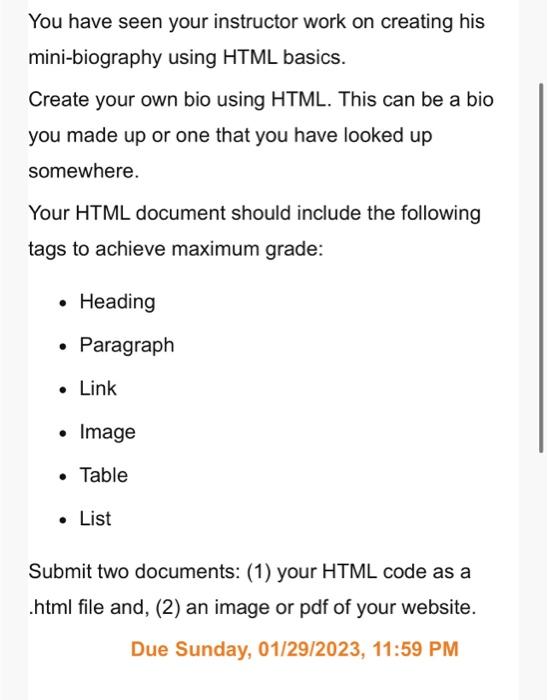 Solved You have seen your instructor work on creating his | Chegg.com
