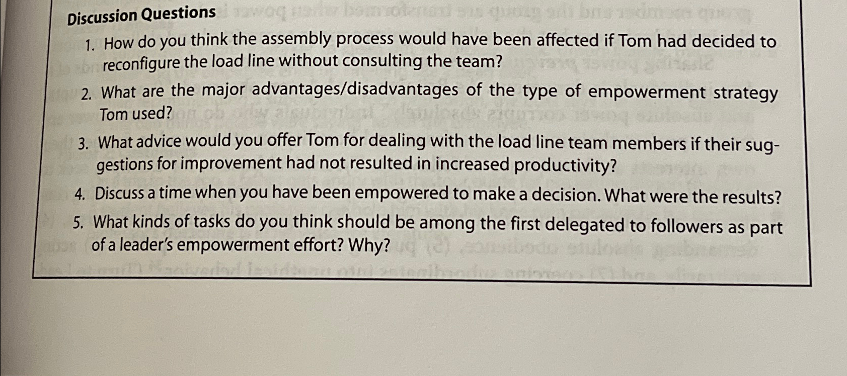 Solved Discussion QuestionsHow do you think the assembly | Chegg.com