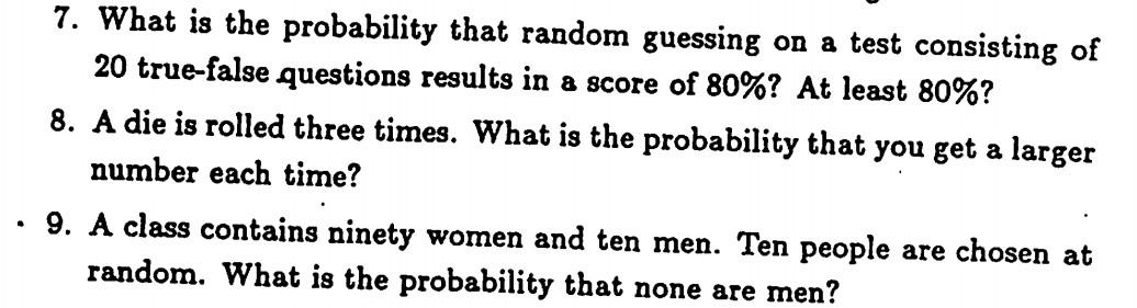 Solved 7. What is the probability that random guessing on a | Chegg.com