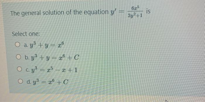 Solved The General Solution Of The Equation Y 6 25 3y2 1 Chegg Com