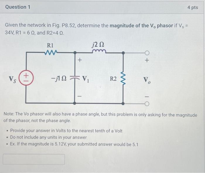 Solved Given the network in Fig. P8.52, determine the | Chegg.com