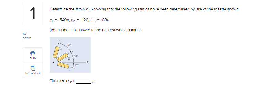 Determine the strain εx, ﻿knowing that the following | Chegg.com