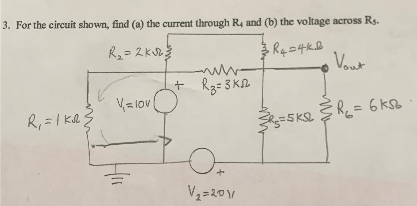 Solved For The Circuit Shown, Find (a) ﻿the Current Through | Chegg.com