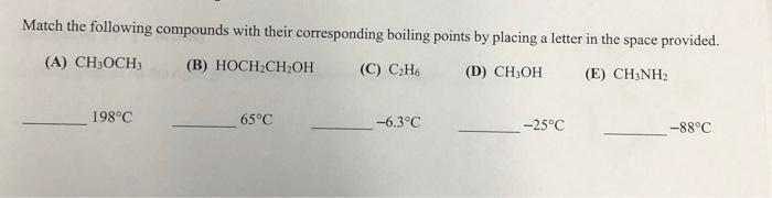 Solved Match the following compounds with their | Chegg.com