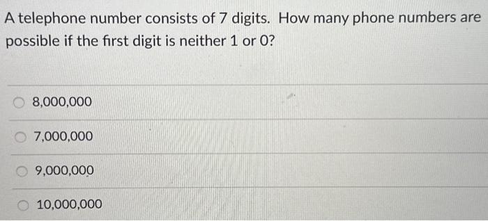 how many numbers make up a phone number