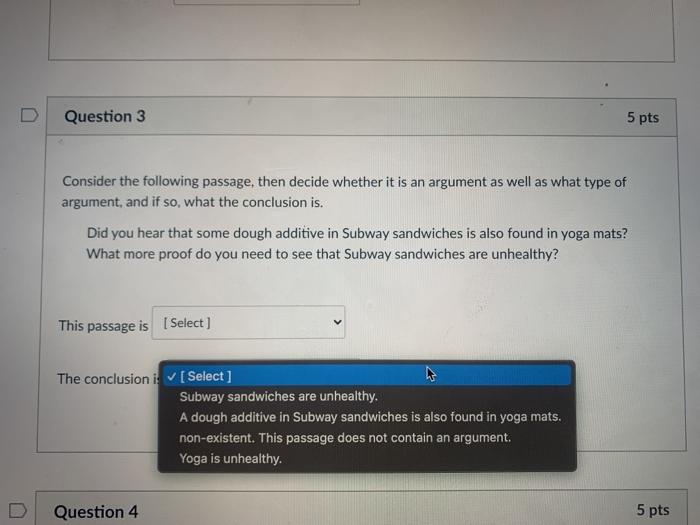 Solved Question 3 5 Pts Consider The Following Passage, Then | Chegg.com