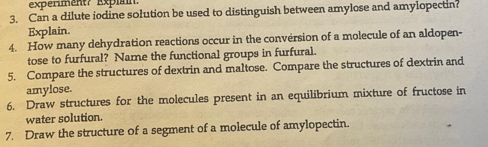 Solved Can a dilute iodine solution be used to distinguish
