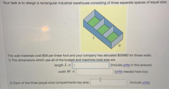 Solved Your task is to design a rectangular industrial | Chegg.com