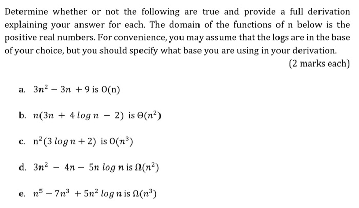 Solved Determine whether or not the following are true and | Chegg.com