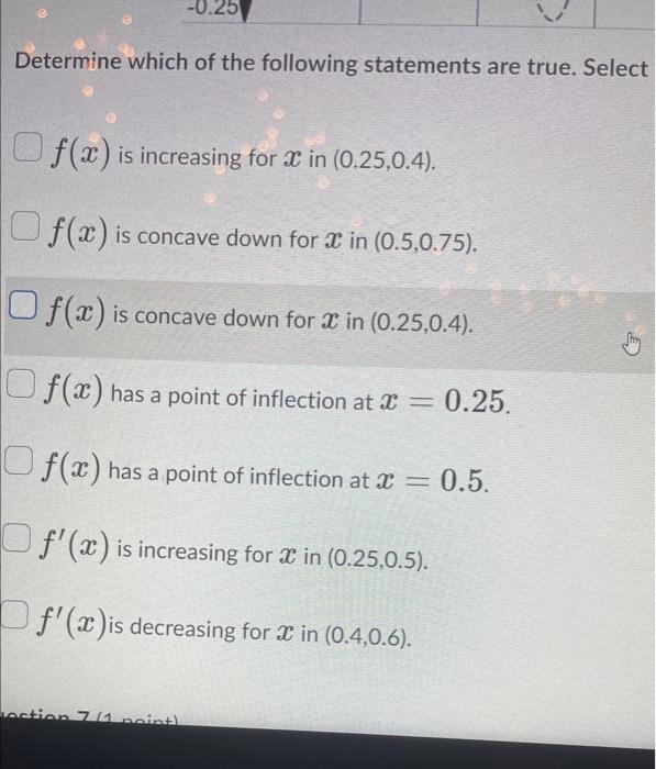 Solved Determine which of the following statements are true. | Chegg.com