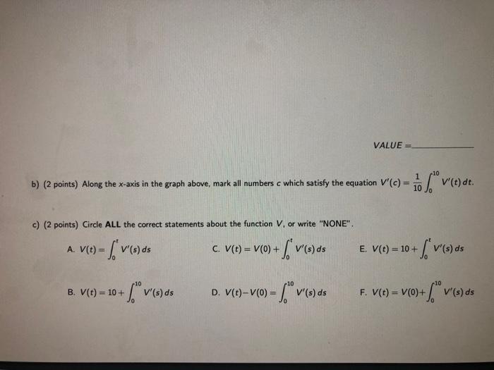 Solved 1 Suppose That Vt Is The Volume In Liters Of W Chegg Com