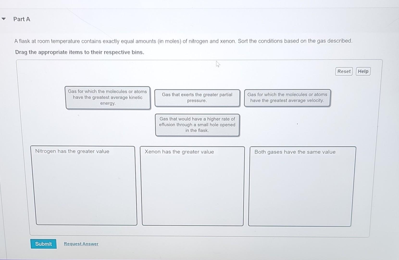 Solved A flask at room temperature contains exactly equal | Chegg.com