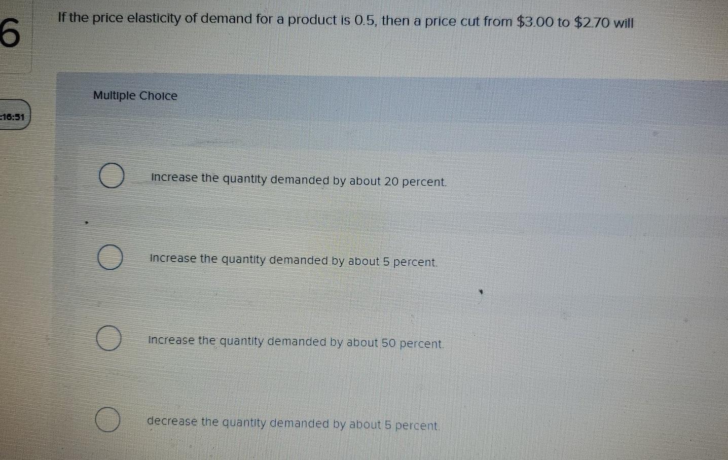 Solved If the price elasticity of demand for a product is