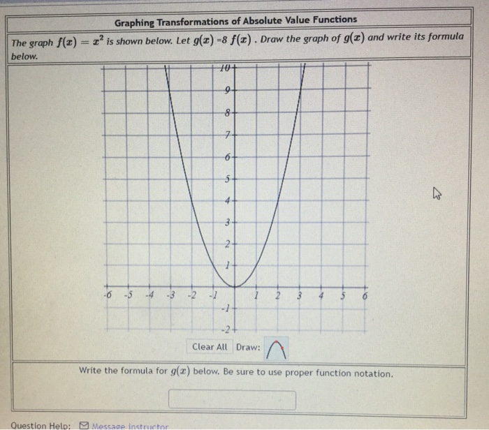 homework 3 transformations graphing absolute value functions from vertex form