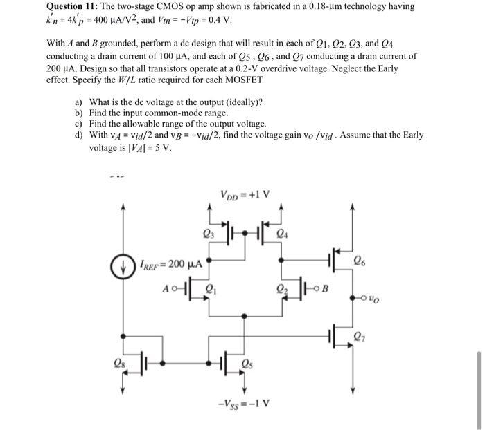 Solved Question 10: For VA = VB = 0 V and neglecting all | Chegg.com