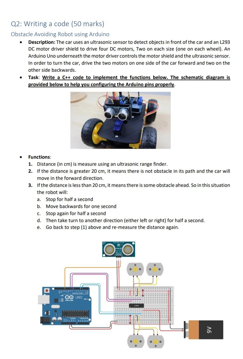 Coding for store obstacle avoiding robot