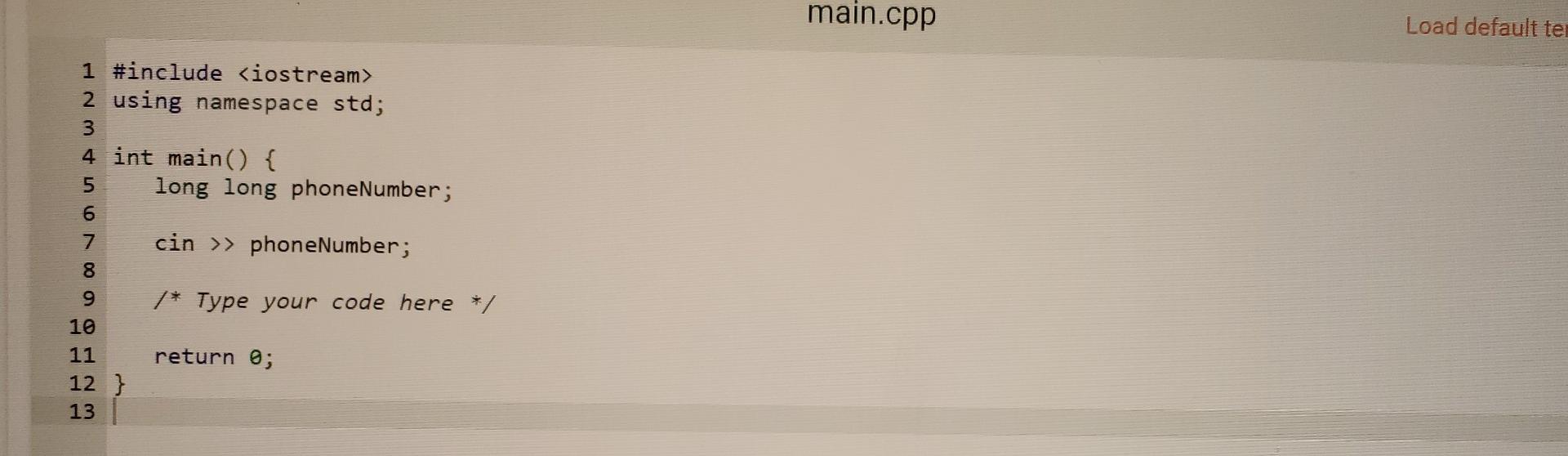 Solved 2.27 LAB: Phone number breakdown Given a long long | Chegg.com
