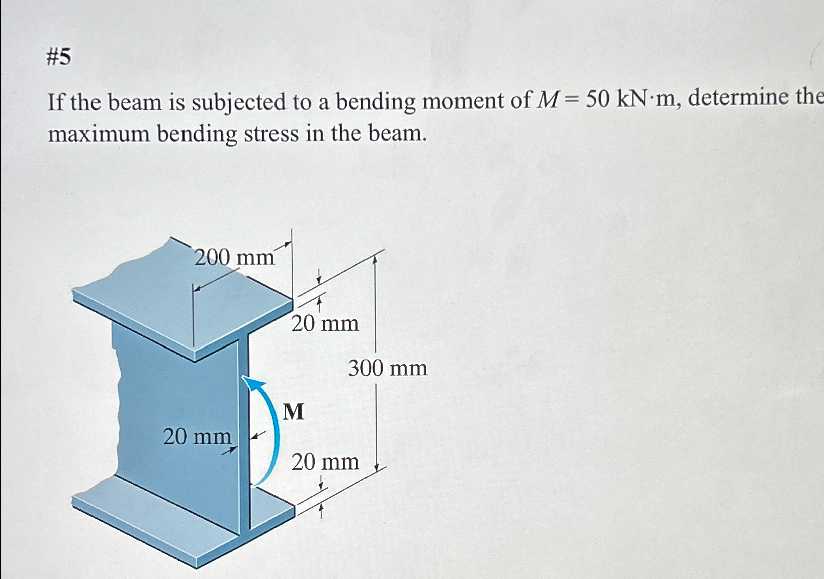 Solved #5If the beam is subjected to a bending moment of | Chegg.com