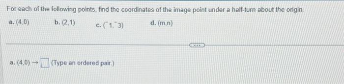 Solved For each of the following points, find the | Chegg.com