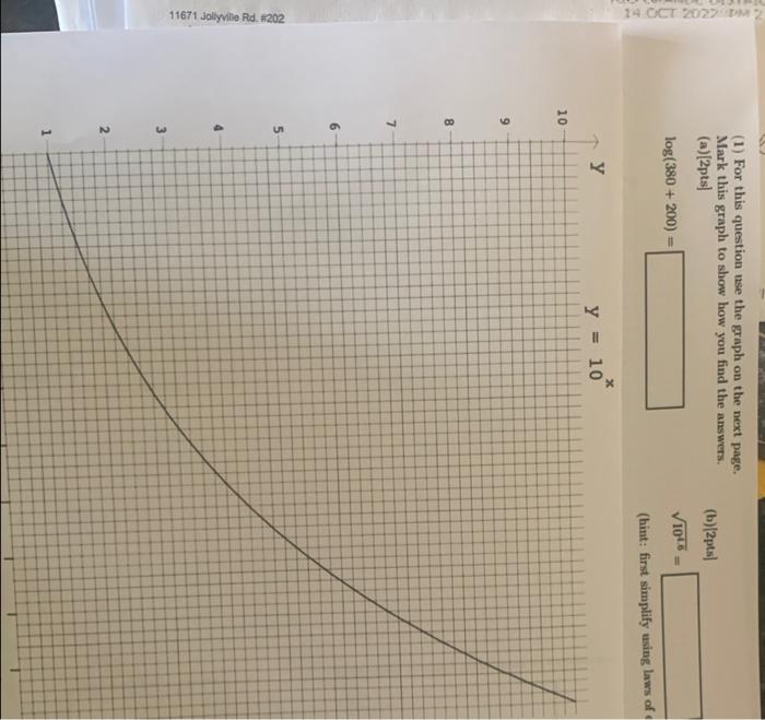 Solved (1) For this question use the graph on the next page. | Chegg.com
