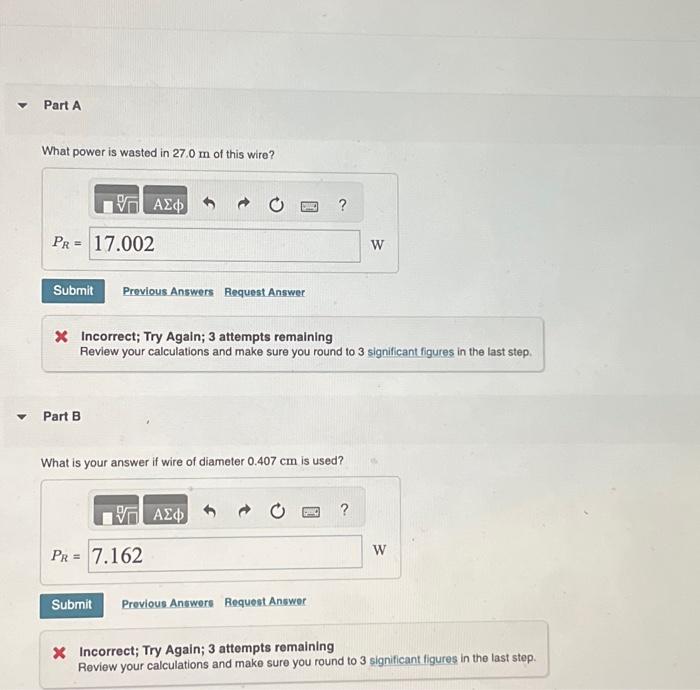 Solved Copper wire of diameter 0.264 cm is used to connect a