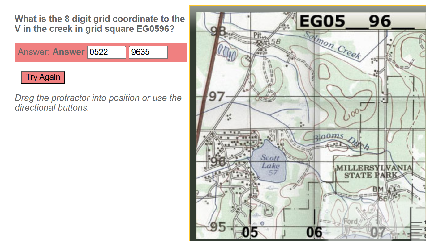 Solved What is the 8 digit grid coordinate to the V in the | Chegg.com