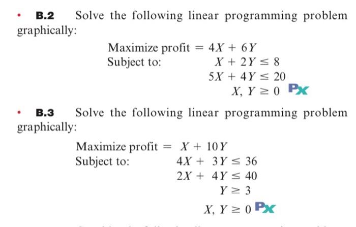 Solved B.2 Solve The Following Linear Programming Problem | Chegg.com