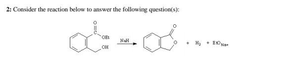 2: Consider the reaction below to answer the | Chegg.com