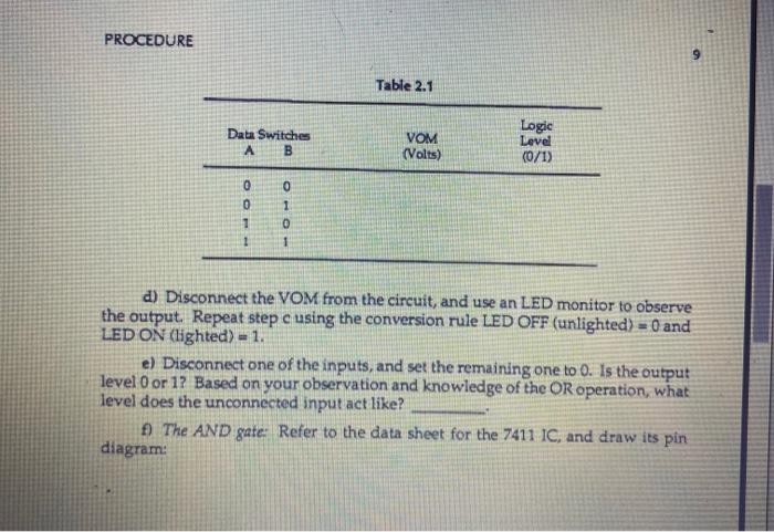 Dure A The Or Gate Refer To The Data Sheet For The Chegg Com