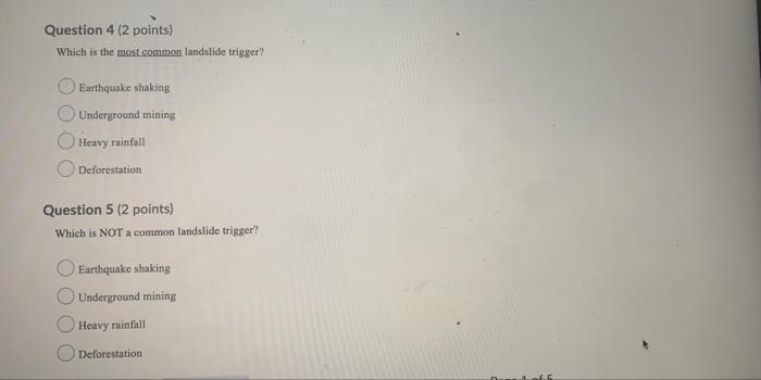 Solved Question 4 (2 points) Which is the most common | Chegg.com