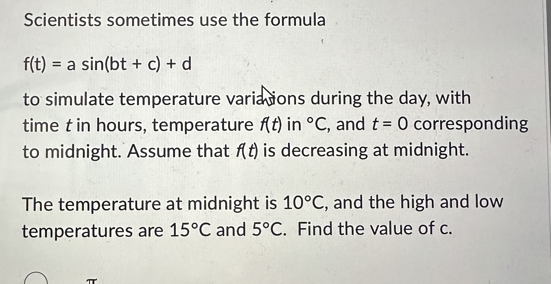 Solved Scientists sometimes use the | Chegg.com