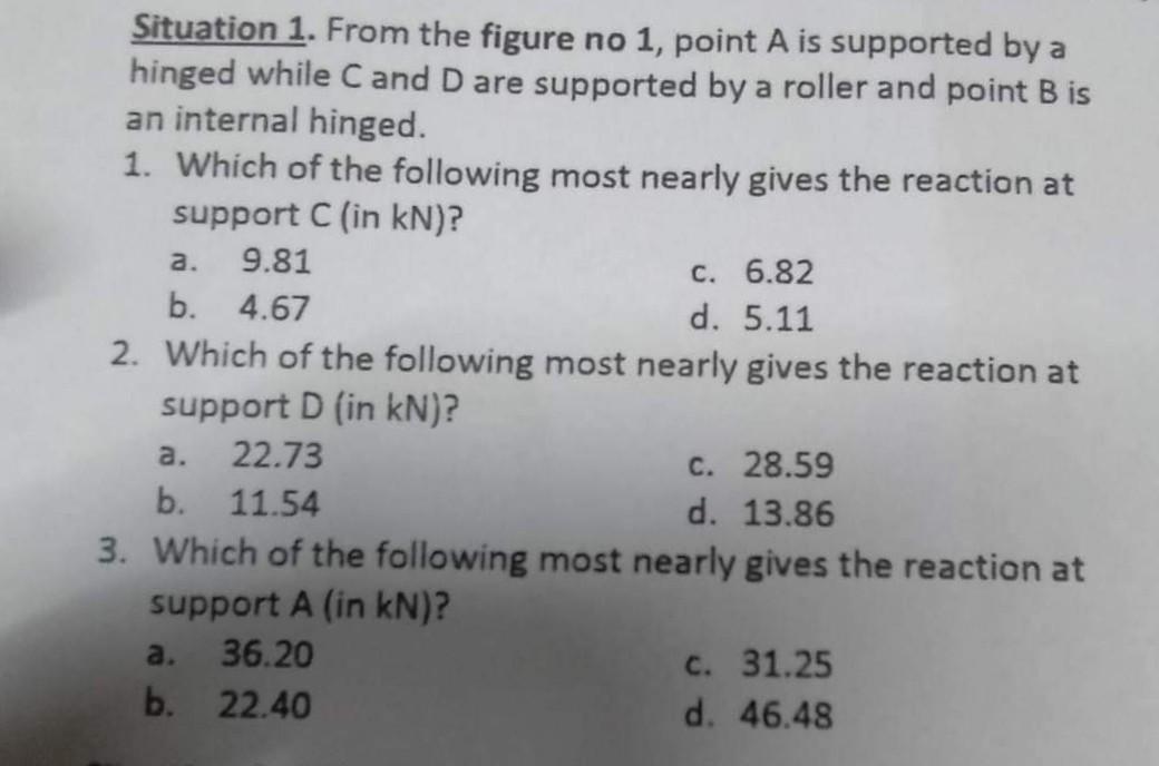 Solved Figure No, 1Situation 1. From The Figure No 1 , Point | Chegg.com