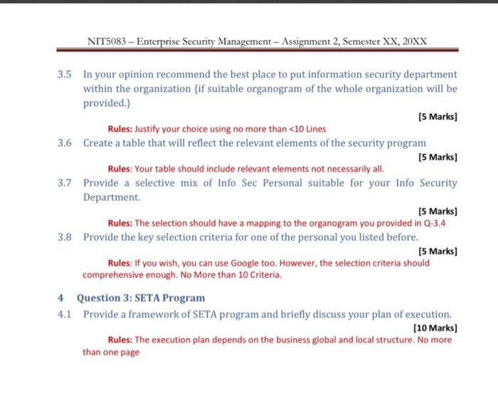 security management assignment