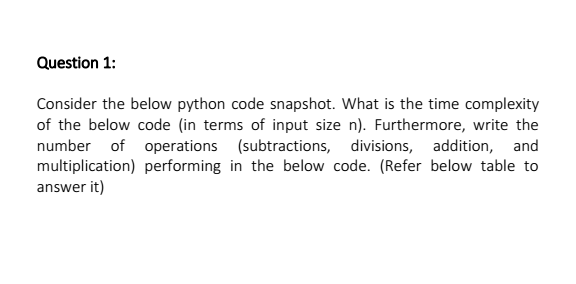 Solved Consider the below python code snapshot. What is the | Chegg.com