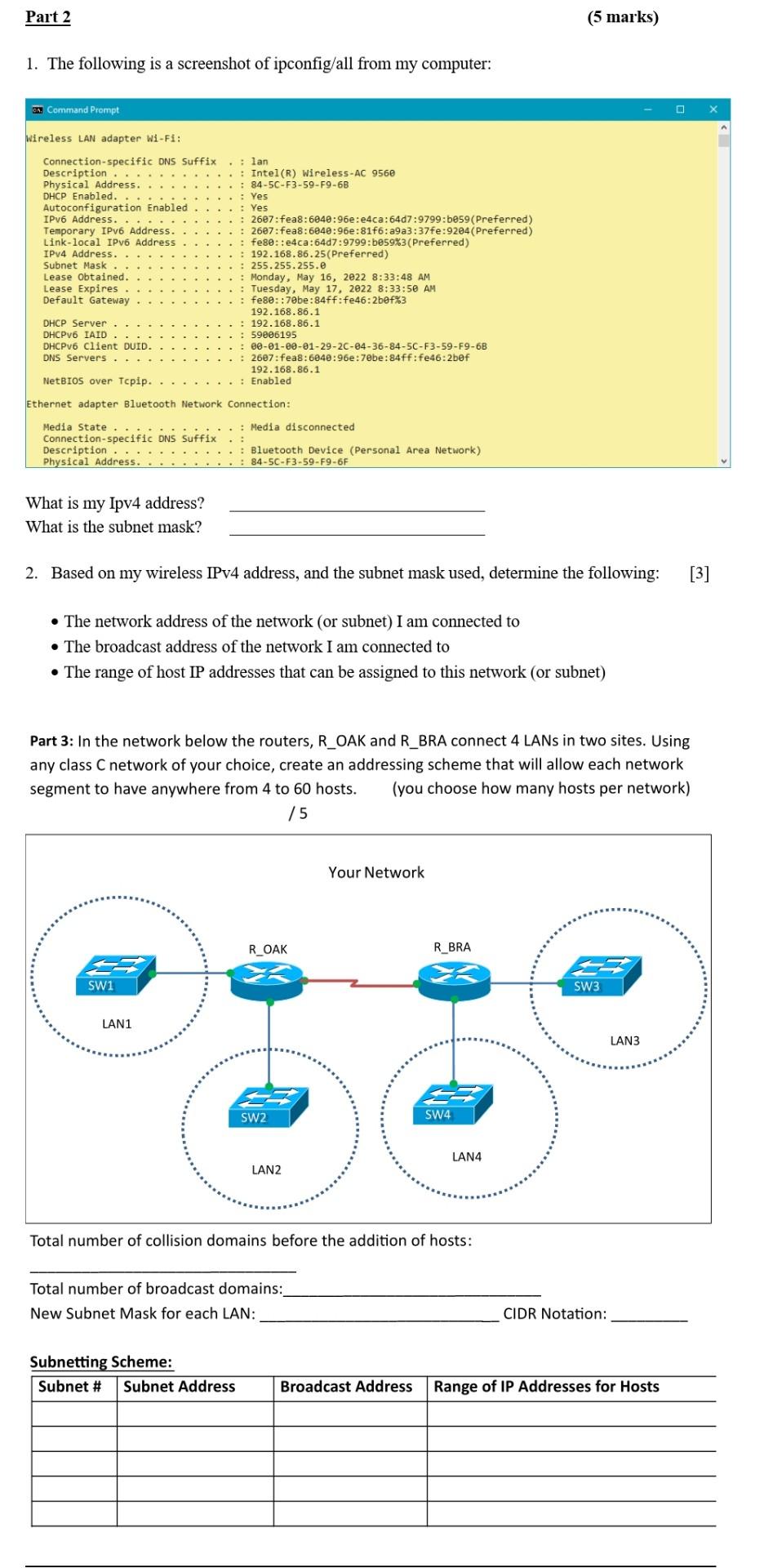 Solved Part 2 1. The following is a screenshot of