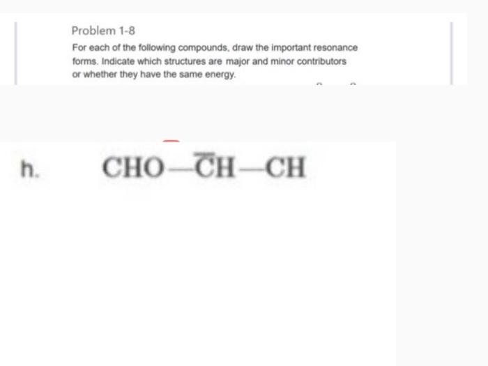 Solved Problem 1-8 For each of the following compounds, draw | Chegg.com