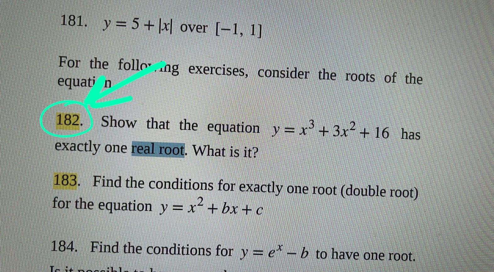 Solved 181. y = 5+ [x] over [-1, 1] For the follo,ing | Chegg.com