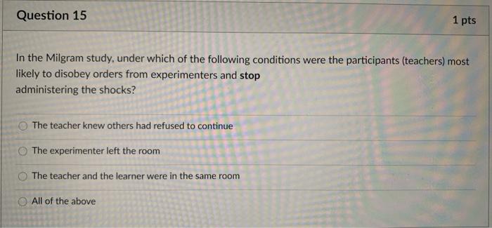 Solved Question 30 1 pts Research has indicated that: in | Chegg.com