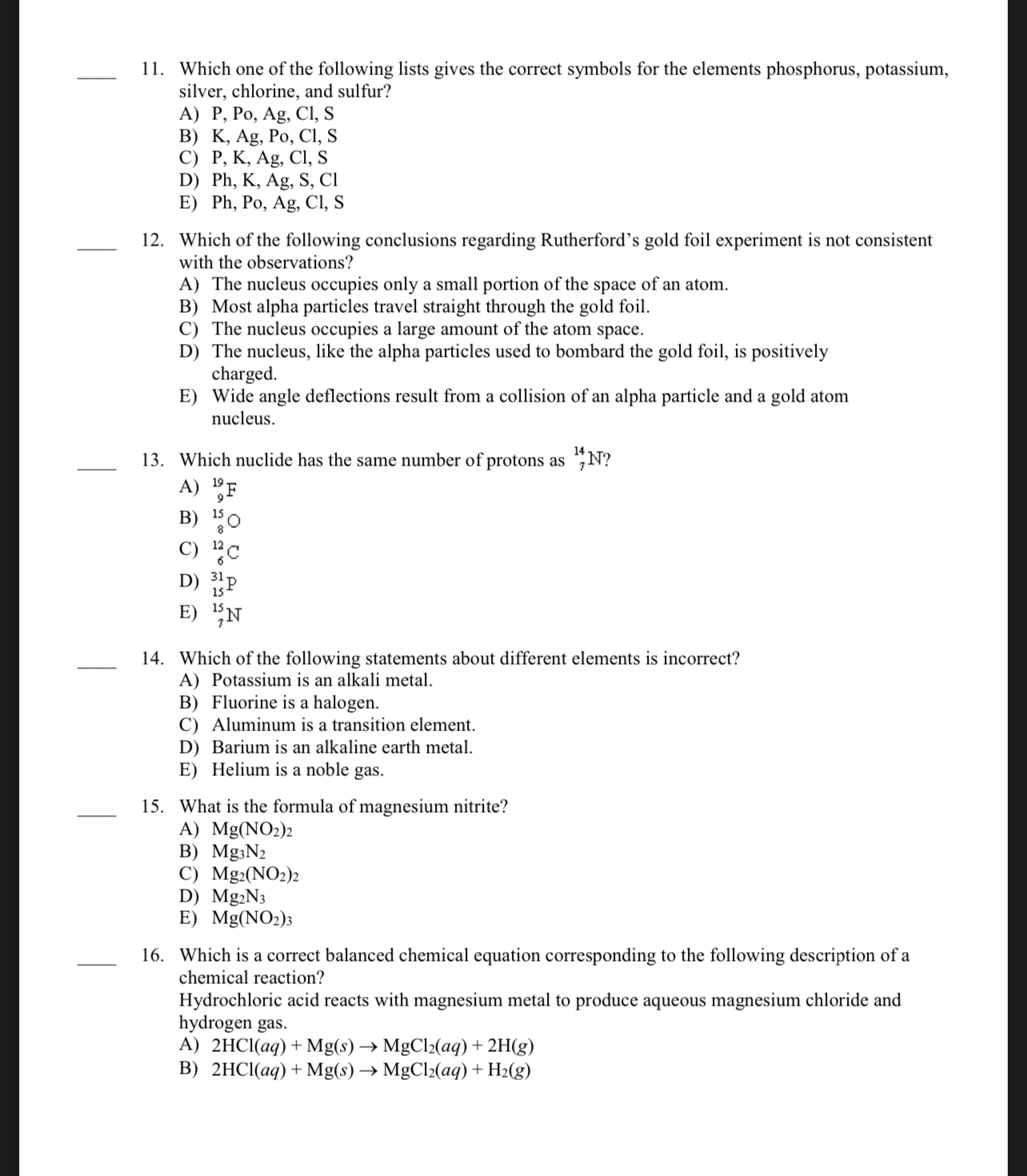 Solved Which one of the following lists gives the correct | Chegg.com